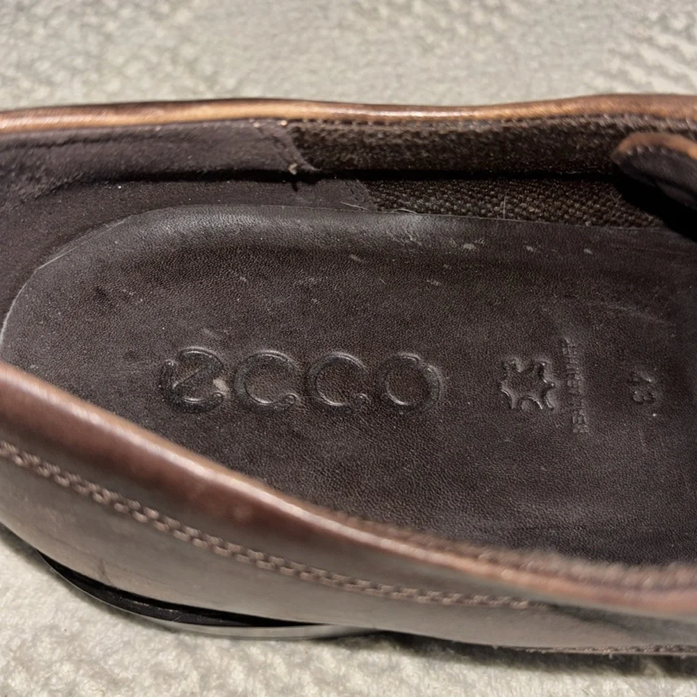 ECCO - NEWCASTLE CAP TOE LEATHER COCOA SHOES SIZE‎ 9